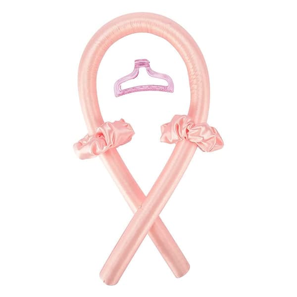Varmefri krøllejern i satin til hår, perfekte krøller, ingen skade pink