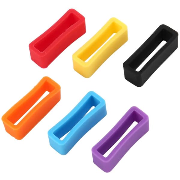 7 stk gummibåndholdere for klokkearmbånd, spenne, ring for bredde 20 mm