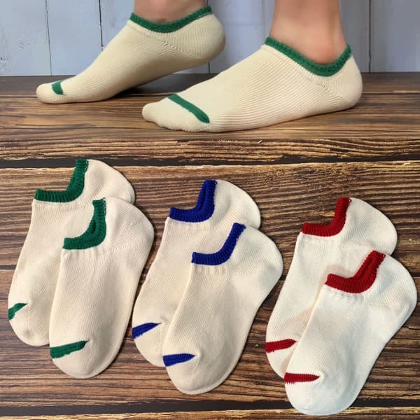 3 par retro tjocka linje stickade strumpor ren bomull så