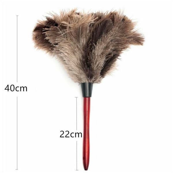 Soft Ostrich Feather Duster, 40 cm Length - High-Quality Cleaning Tool