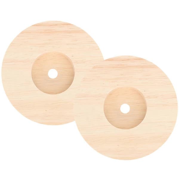 2 stk Bordlampe Trebaser Massivt Tre Lampefot Bordlampe Baser Lampetilbehør