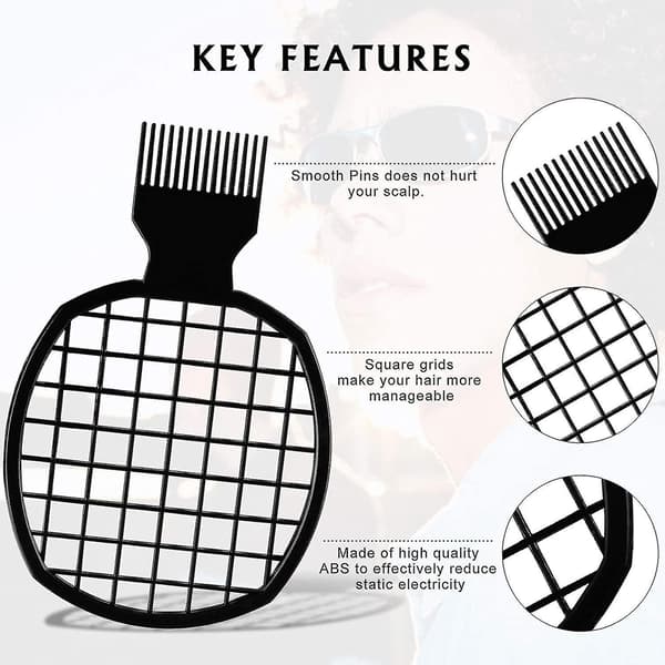 2-pack Twist hårkam dubbelsidig herrlockar fläta dreadlocks naturlig stil hårborste