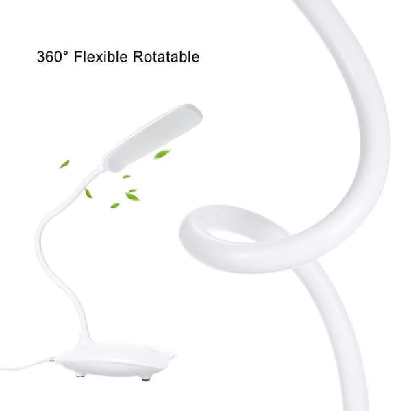 LED Desk Lamp Ultralight 360 Flexible Rotatable Touch Control 3-Step Dimmable USB Charging Eye-Caring Table Lamp for Reading