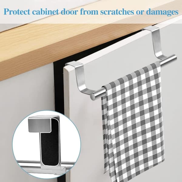#Pack Sølv Rustfritt Stål Veggmontert Håndkleholder - Hengende Håndkle#
