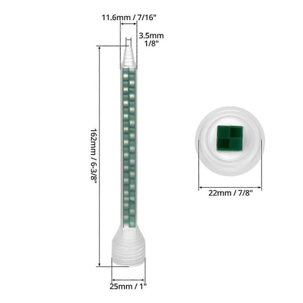 24-element epoxy mixing nozzle, static mixing nozzle for adhesive cartridges 20 pcs