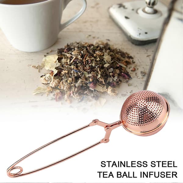 Bærbar te-infuser i rustfrit stål til brygning af løs te