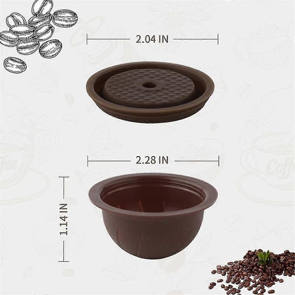 Genopfyldelig kaffekapsel til Vertuoline & Vertuo Pod, 150 ml kaffekapsler til Presso Vertuo Coffee-Excellence