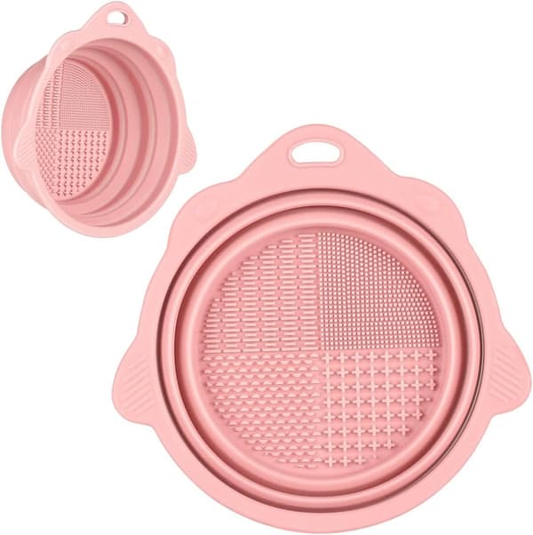 1 Makeup Brush Cleaning Mat, Silicone Cleaner, Portable and Foldable