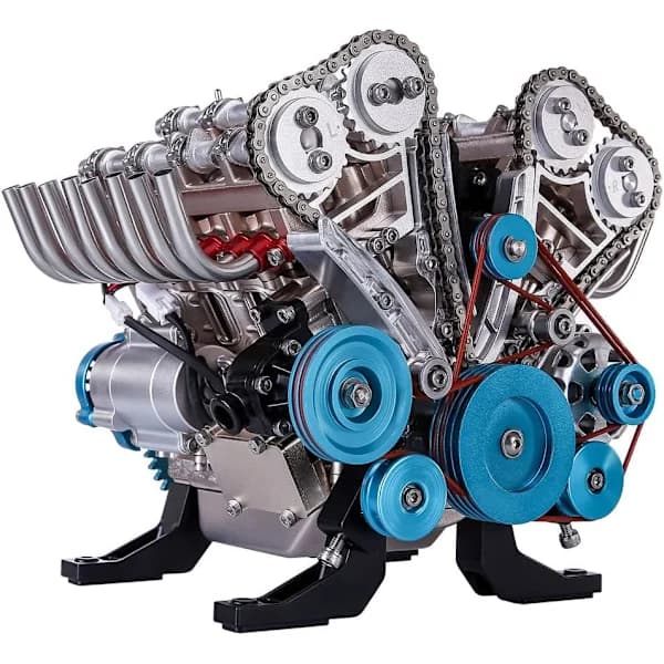Metal Internal Combustion Engine Construction, 1:3 V8 8 Cylinder Car Engine Model Building