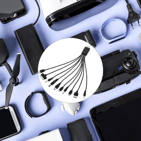 10-in-1 USB Cables, Universal USB to Multi-Connector 10-Port Mobile Phone Charger