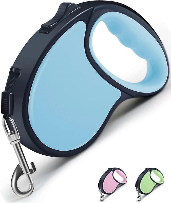 Retractable Dog Leash, 5m Strong Nylon Tape, 360° Tangle-Free Design, Quick Lock and Non-Slip Handle, with Gift Box