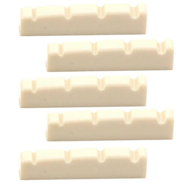 5 Pcs Slotted Saddle Bone for Guitar 4-String Electric Bass Guitar Slotted Saddle Bone