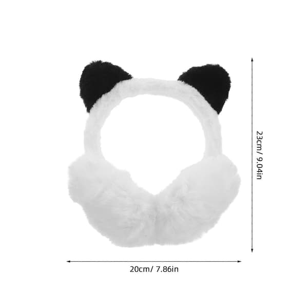 Foldbare Plys Ørevarmere Panda Legetøj Varm Beskyttelse til Vinterbrug [DB]