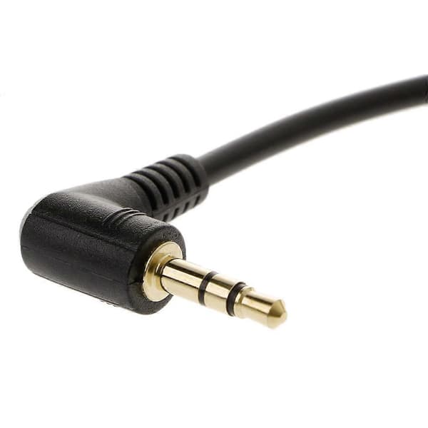Kort Guld 3.5mm 10cm Han Ret Vinkel Til Han Ret Stereo Bil AUX Lydkabel