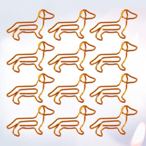 xjxj--50 stk binders Dyre-dachshundformede bokmerker (oransje)