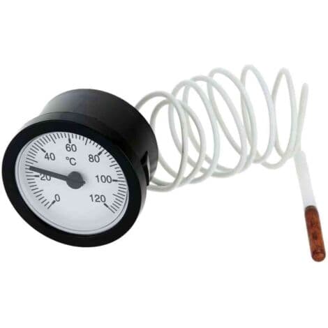 Kapillærtermometer med 1m sensor 0-120°C for måling av flytende vann (DB)
