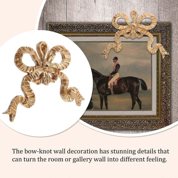 Bow Wall Decoration Resin Bow Ornament Wall Hanging Bow Pendant Wall Decor