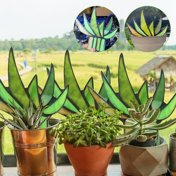 Målad Akryl A gav Aloe Krukväxt Plug-in Heminredning