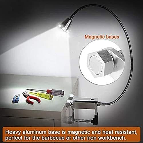 Magnetic Grill Light - Super Bright 12 LED Lights with Flexible Gooseneck -