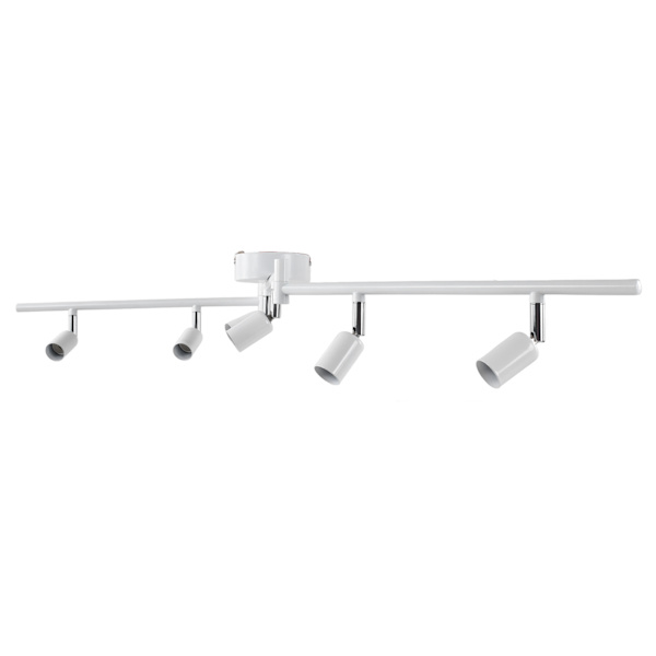 Track System Rotatable Lamp Head 6-Way Ceiling Spotlight GU10 Socket 85-265V White