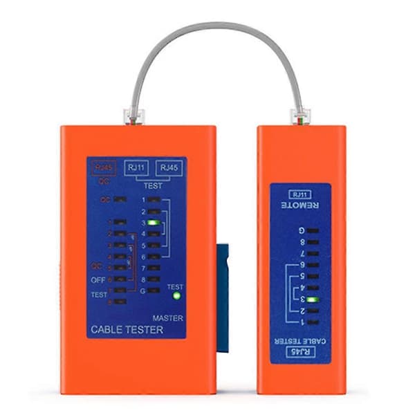 Netværkskabeltester lokaliserer kabler på switchen med blinkende LED-lys