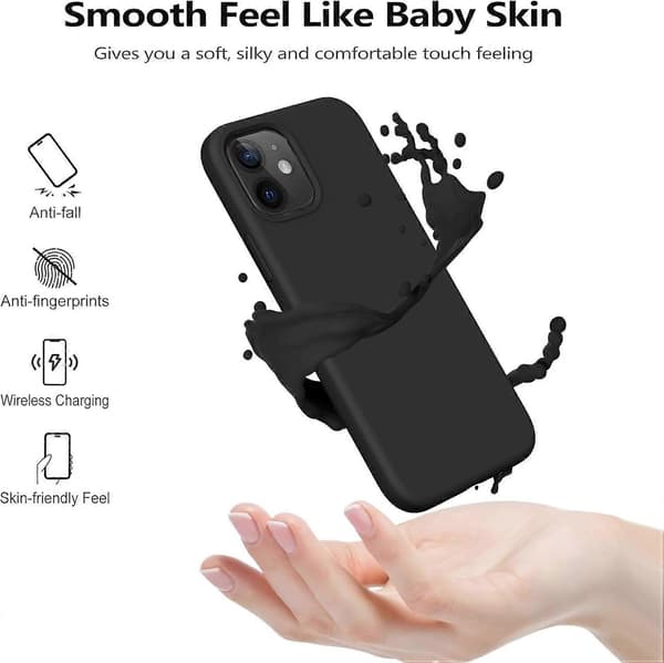 Compatible with iPhone 12 mini case silicone, ultra-thin liquid silicone case