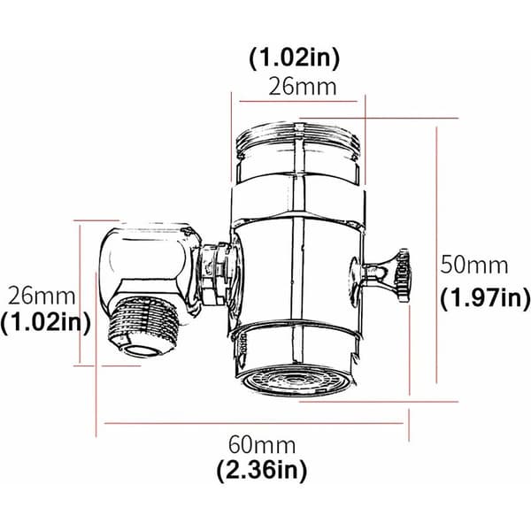 Kranlufter, roterende kranlufter, M24 M22 kranlufter - 360° roterende dobbel funksjon sprutsikker kranmunnstykke
