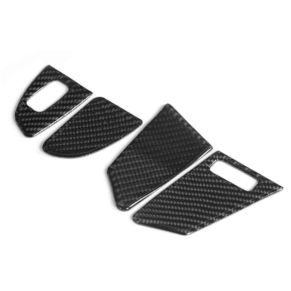 4 stk Karbonfiber Dør Vinduslås Bryterpanel Trim Vanntett Passer til V60 / S60 LHD