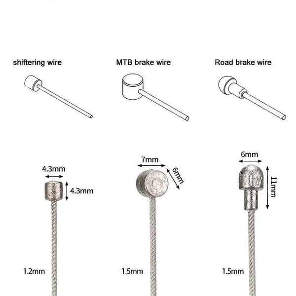 Road Bike Brake Cable Bicycle Brake Cable Handle Cable Cycling Fixed Gear Shift Cable Brake Inner Cable Stainless Steel