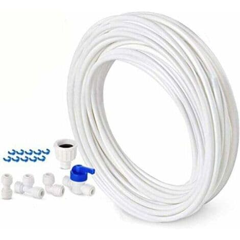 10m Water Hose - Double Door Refrigerator Mounting Kit - 6.3mm Diameter - Quick, Tool-Free Installation