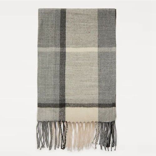 Skjerf med myk polyestertartan, vinterskjerf for menn og kvinner