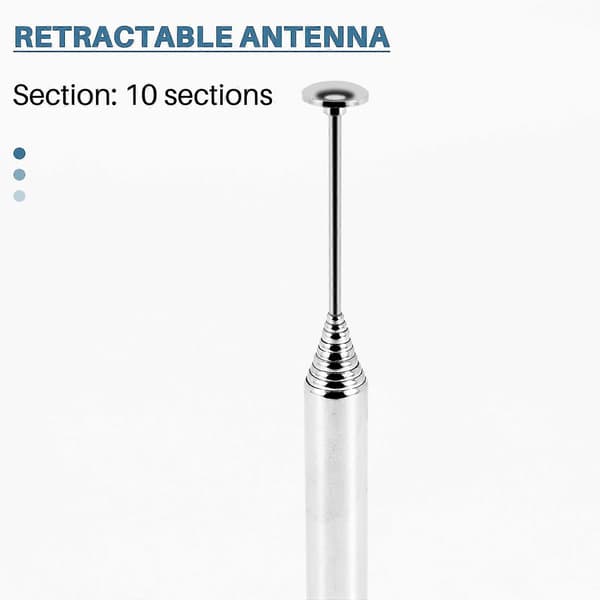 115 cm 10-seksjons teleskopantenne AM-radio