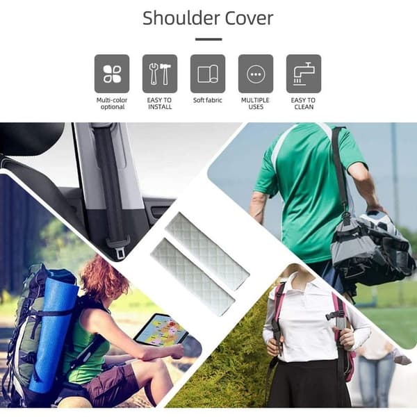 Shoulder Strap Pads Protection for Seat Belt Shoulder Beige KLB