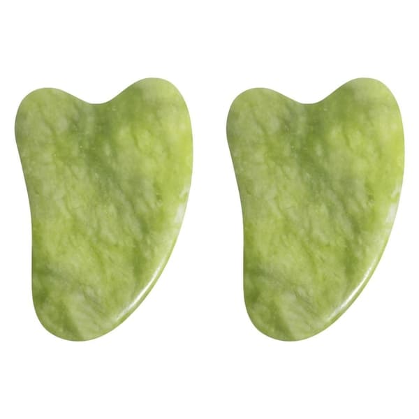 2 Pieces Jade Gua Sha Board GuaSha Scraping Massage Tool Face