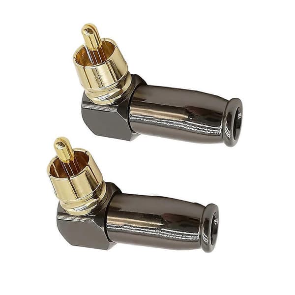 L-formet RCA hanstik til lydvideo retvinklet RCA adapterstik