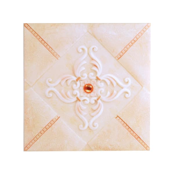10 Pcs Self-Adhesive PVC Tile Floor Wall Stickers 3D Decal Home Decor 12CM*12CM #2