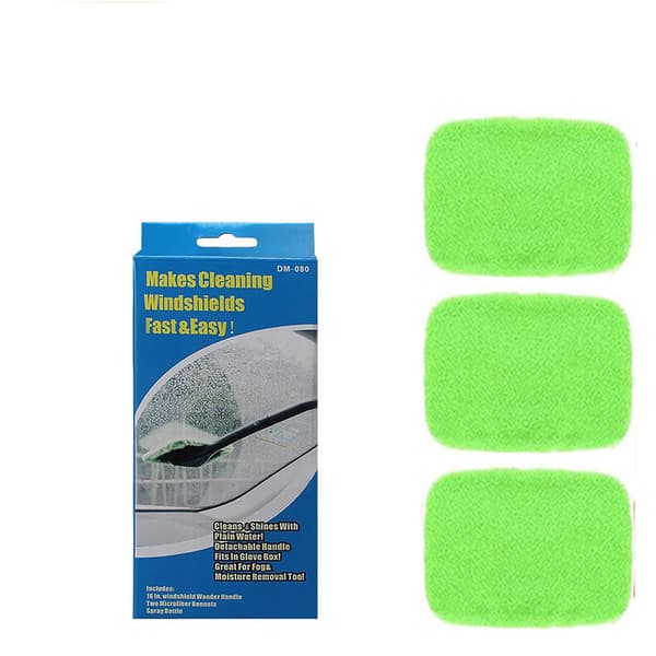 Multifunctional Coral Fleece Cleaning Brush with 3 Cloth Covers - Soft & Reusable