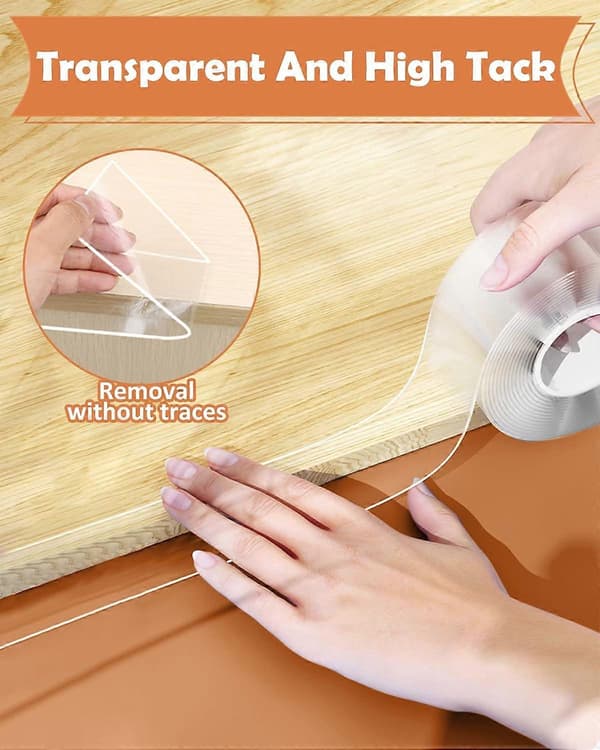 Transparent Edge Protector, 5m Extra Strong Transparent Baby Safety Corner Guard, Extra Wide Nano Tape 3cm Width [DB]