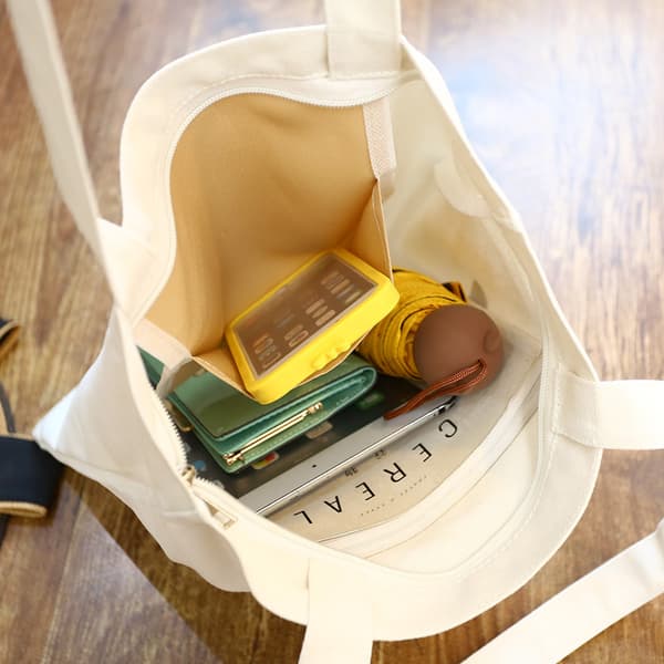 Brev skuldertaske (sort 34*37cm), afslappet lærredstaske, daglig tr