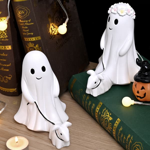 Halloween Ghost Dog Walking Decorations Hem Trädgårdsdekorationer A A