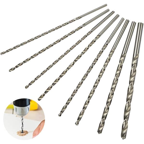 HSC 8-pack Extra Long Drill Bit Sets 200mm with diameter 4mm, 4.[PL]