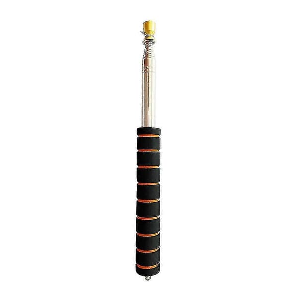 Telescopic Stainless Steel Flagpole with Soft Non-Slip Sponge Handle for Teaching and Guided Tours 3m