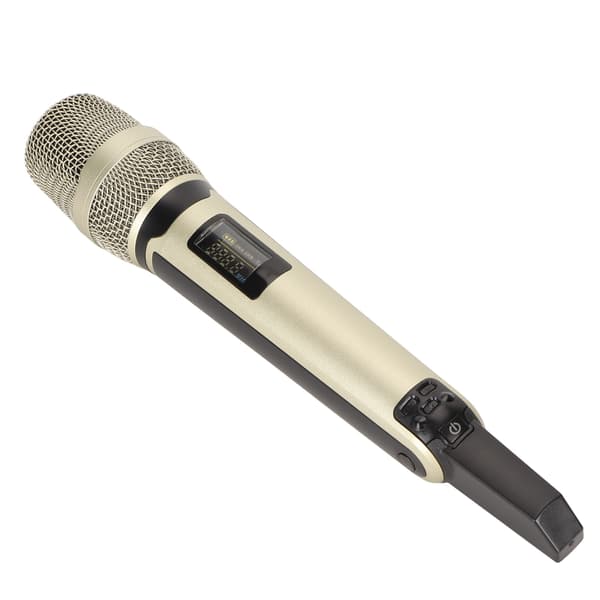 Trådløst mikrofonsystem Intelligent støjreduktion Dynamisk UHF håndholdt mikrofon med LCD-skærm til karaoke live-udsendelse