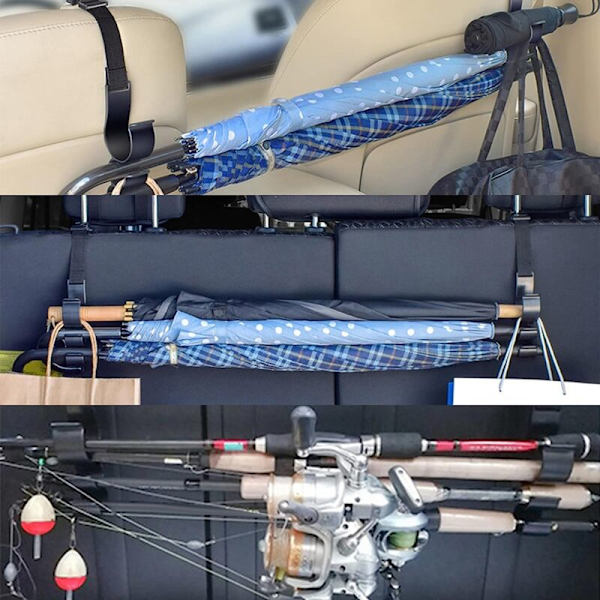 Car Umbrella Hook Rack Rear Headrest Hook Universal Car Accessories