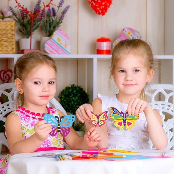 10 Tre-3D Sommerfugler DIY-sett - Kreative Hobbyer for Barn
