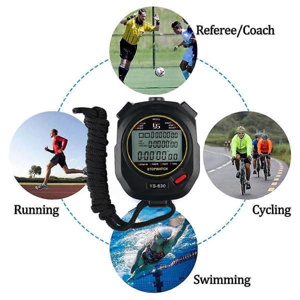 Digitalt stopur timer til sport og køkkenbrug