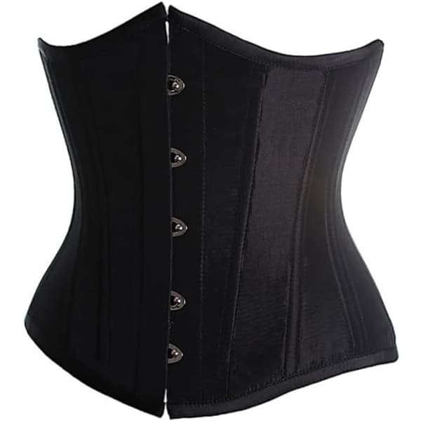 Dam Satin Midja Cincher Gotiska Underkläder Äkta Korsett Under DXGHC