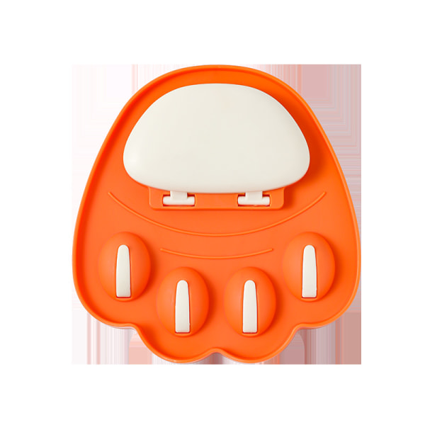 1 Piece Orange Cute Paw-Shaped Non-Slip Lid and Spoon Rest,