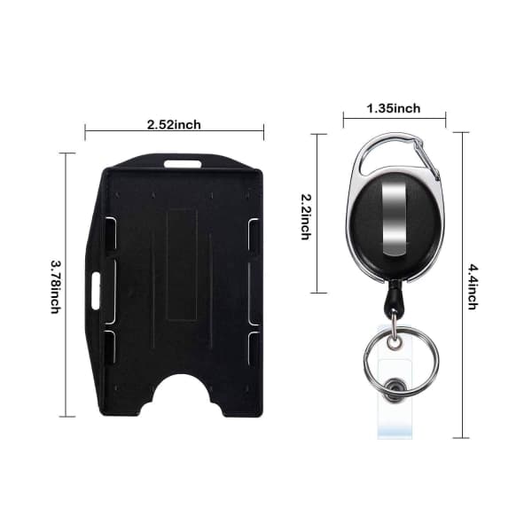 2-pack korthållare med utdragbar badgehållare