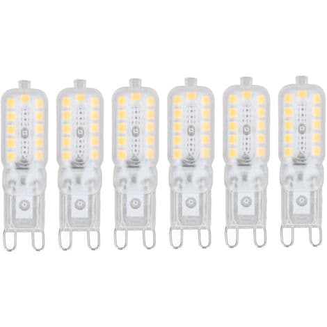 G9 LED Dimmable Warm White LED Bulb G9 5W Halogen Bulb G9 LED Bulb 360° Wide Beam Angle 22 2835 SMD, 6 pcs